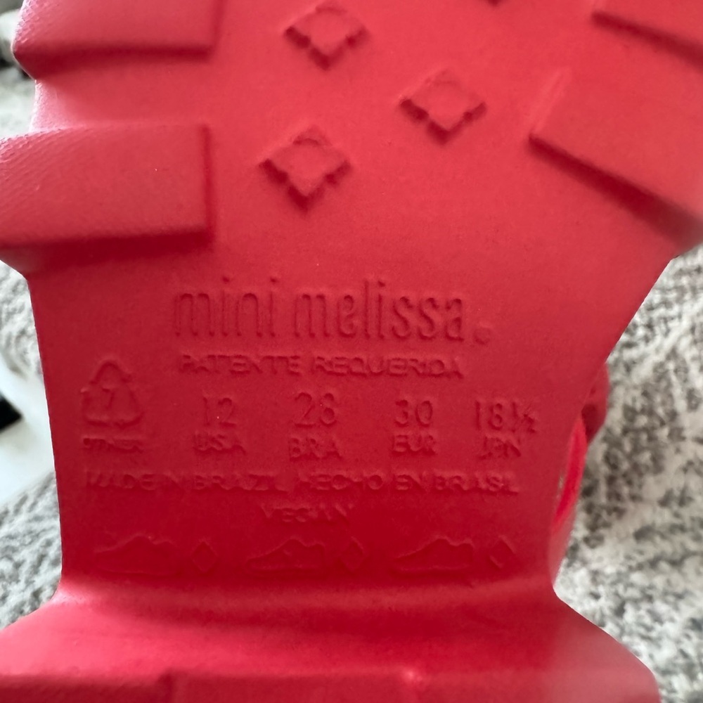 Mini Melissa Kids Chunky Red Sandals - Picture 6 of 7